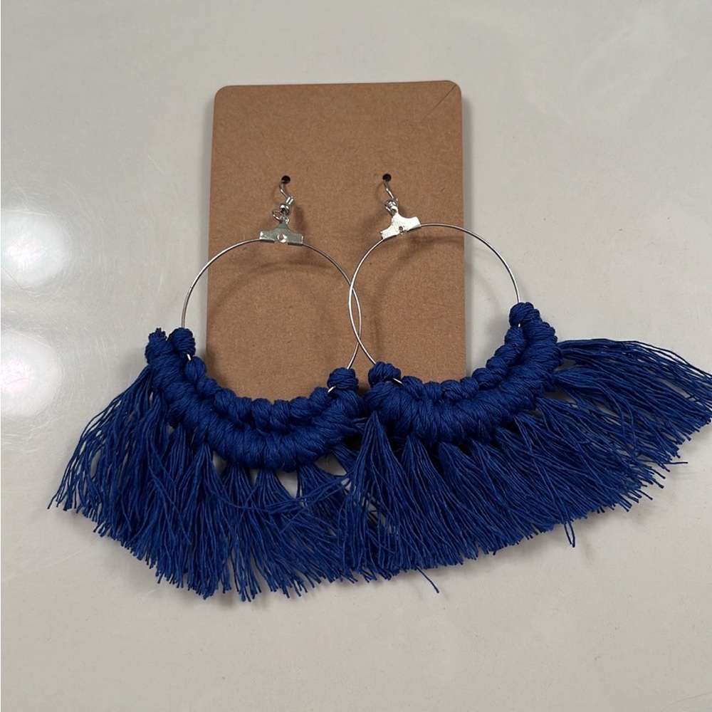 Handmade Macrame Tassel Earrings